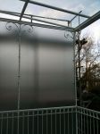 Balkonwindfang aus Glas