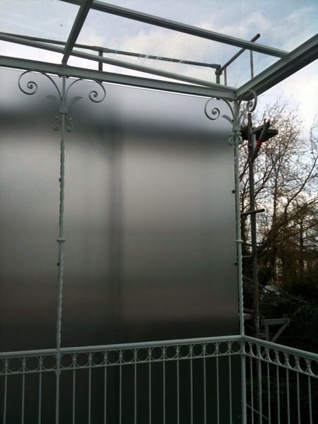 Balkonwindfang aus Glas